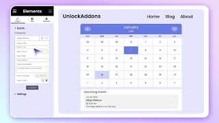 How to Display Event Calendar on Your Website Using Elementor – Unlock Addons
