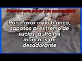 COMO blanquear la ropa blanca y eliminar las manchas (sin lejía o cloro)