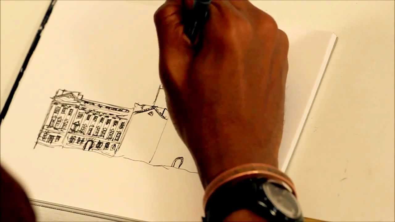 Stephen Wiltshire sketches Buckingham Palace
