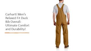 Carhartt Men’s Relaxed Fit Duck Bib Overall: Ultimate Comfort and Durability!
