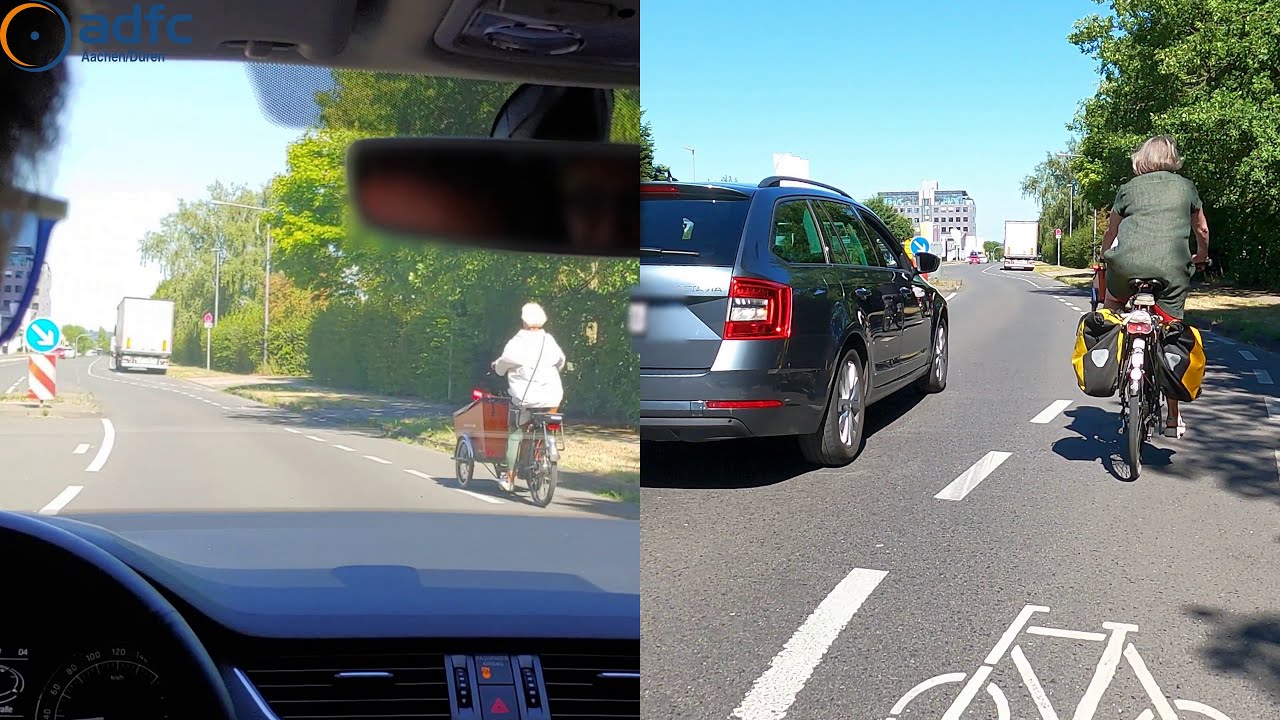 Wie Verhalten Sie Sich Richtig Ich überhole Den Radfahrer Abstand halten beim Überholen von Radfahrenden - YouTube