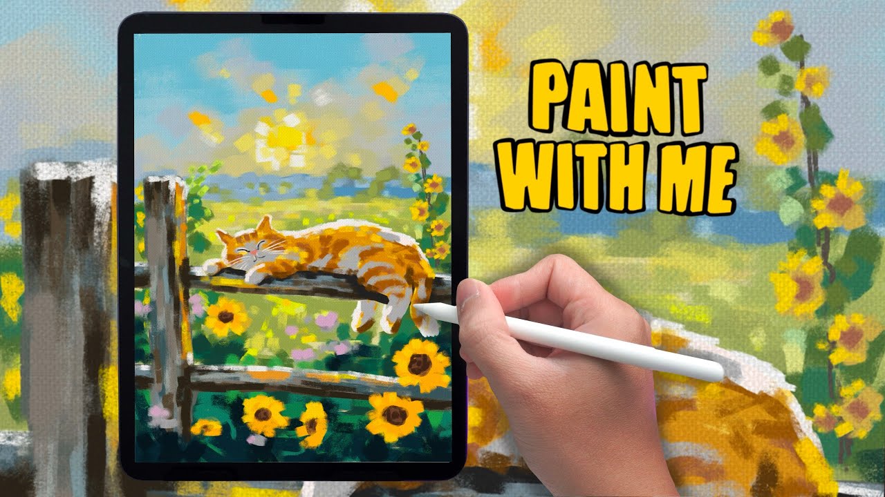 Paint With Me | small garden | Procreate Relaxing iPad Drawing