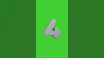 Realistic Silver 3D Numbers Countdown with Voice Over | GREEN SCREEN #countdown #countdown10seconds