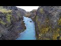 Canyon In Iceland Drone Footage