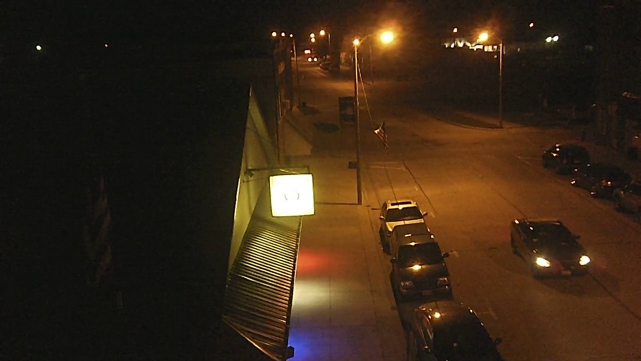 Drone Night Flying - Heyworth IL, Main Street