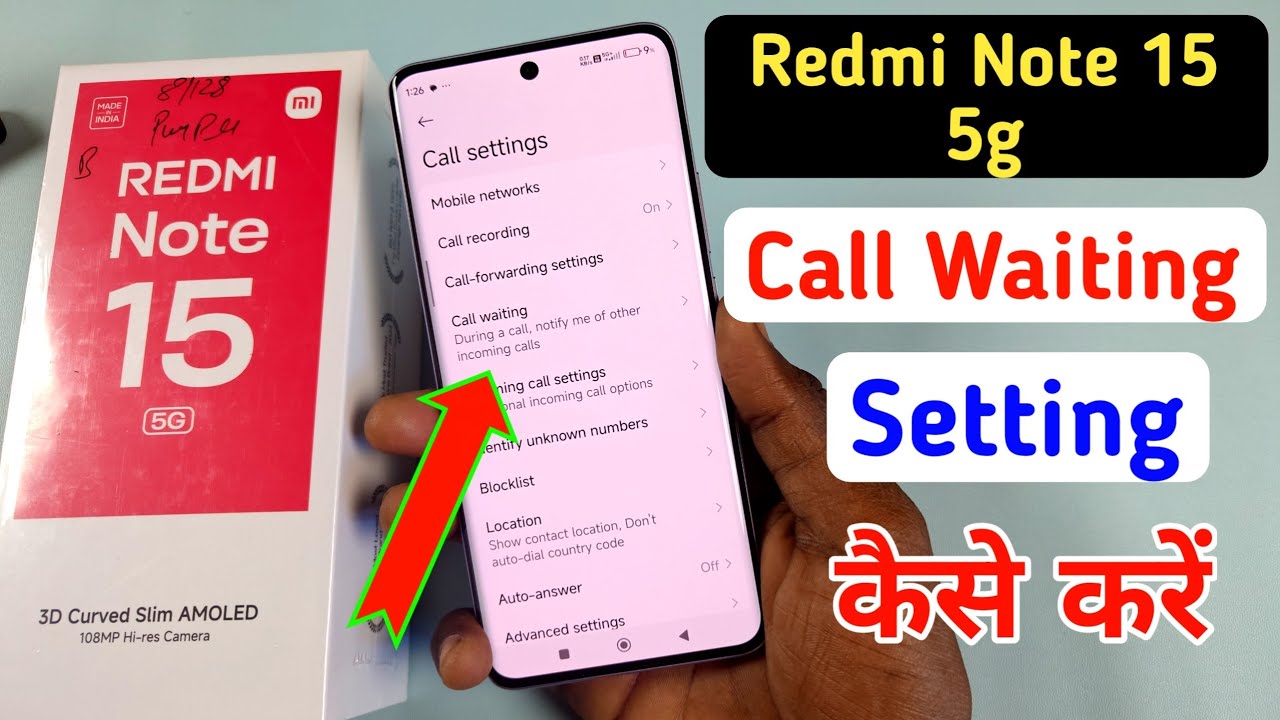 Redmi note 15 5g call setting/Redmi note 15 setting/Redmi note 15 call waiting enable kaise kare