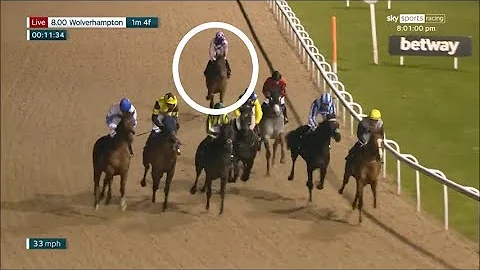 Left behind at the start but in front at the line!...