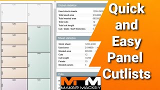 How to Easily Make Panel Cutlists for Woodworking!!