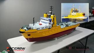 Large Scale Radio Controlled Happy Hunter Tug Boat With Lights Smoke