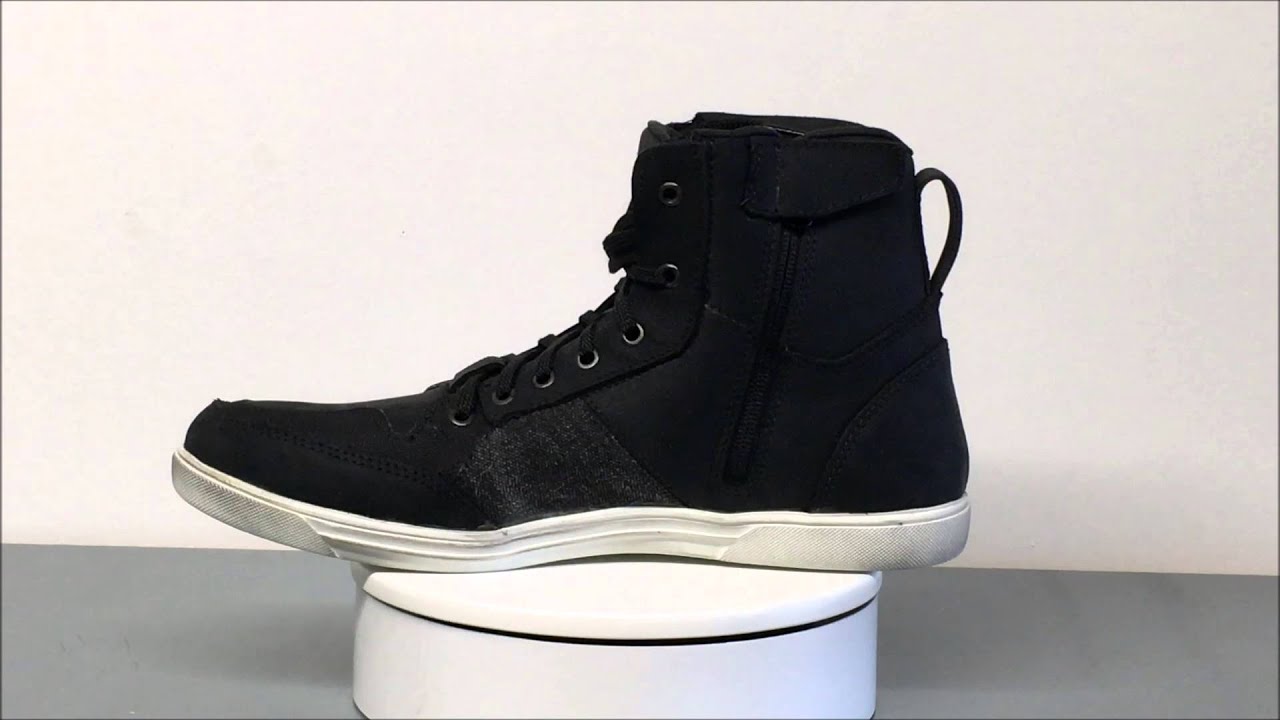 Falco Shiro Waterproof D3O Motorcycle Boots / Shoes - Black - YouTube