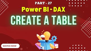 Part - 27 | How to Create a Table in Power BI Using DAX – Simple & Easy Method | Hindi
