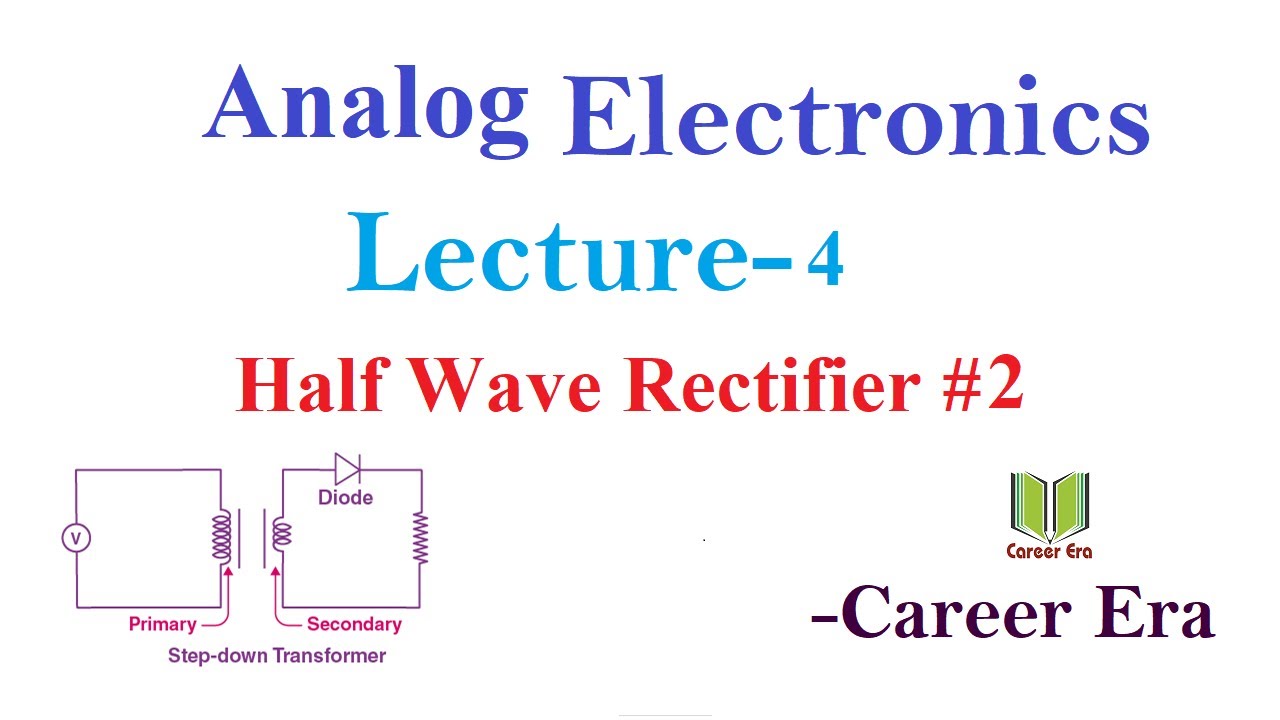 Half Wave Rectifier | Analog Electronics | Career Era | Part-4 - YouTube