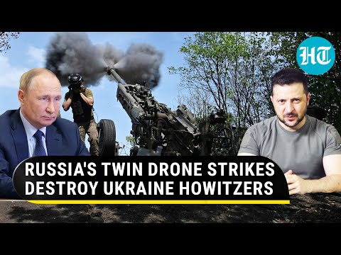 Russian drones destroy two M777 howitzers of Ukraine Army & a tractor loaded with ammo | Details