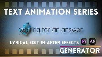After Effects Lyrical Video Tutorial | Text Animation with Position, Scale, and Opacity