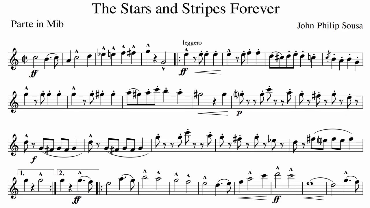 The Stars and Stripes Forever _ Backing track for E-flat instruments (Base per strumenti in Mib)