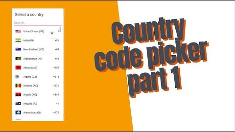 React Native : Custom Country Code Picker from scratch Part 1 | Taxi Booking App Series #8