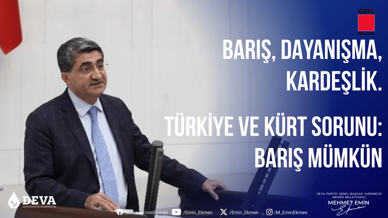 Barış, Dayanışma, Kardeşlik. Türkiye ve Kürt Sorunu: Barış Mümkün. | CGIL MILANO