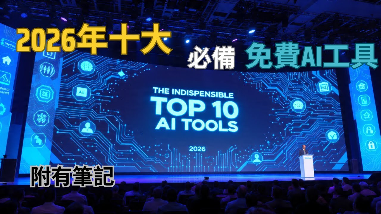 【AI入門教學】(廣東話) EP2 - 2026年十大必備免費 AI 工具 | 