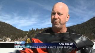 Divers brave freezing water for dive rescue training