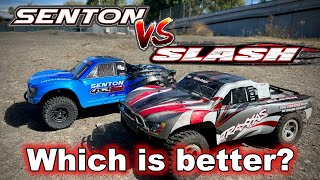 Traxxas Slash vs. Arrma Senton Boost  Which is better?  Best 2wd short couse truck