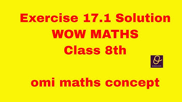 Exercise 17.1 Class 8th WOW Maths #Probability