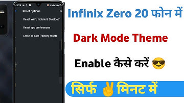 infinix zero 20 dark mode enable kaise karen || dark mode theme setting on infinix zero 20 ||