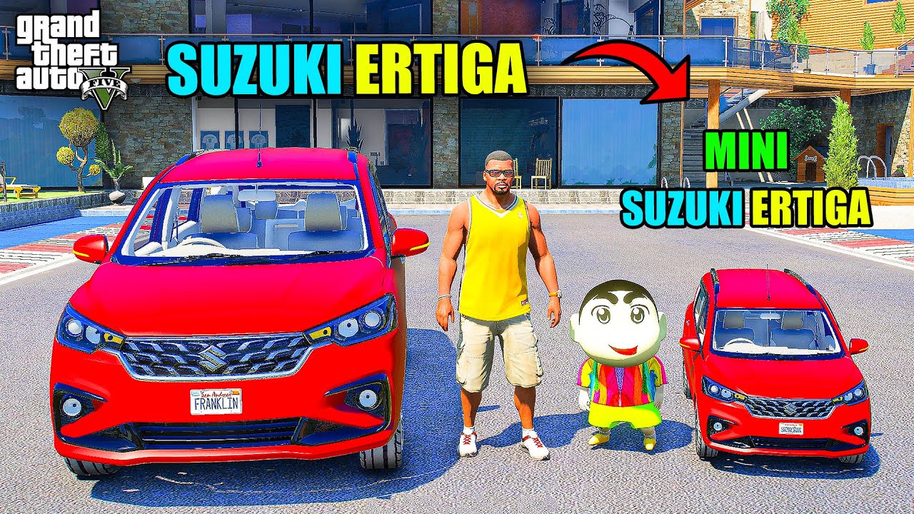 Franklin SUZUKI ERTIGA VS Shinchan Mini SUZUKI ERTIGA in GTA 5 || JNK GAMER
