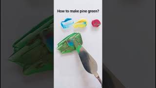Exclusive How to make pine green from primary colors #colormixing #colortheory  #asmrart #satisfyingart Profile
