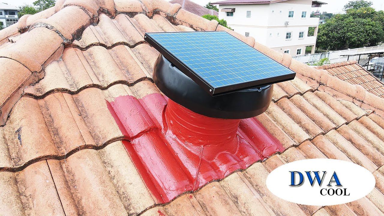 ⚒️ ขั้นตอนติดตั้งพัดลมระบายอากาศโซล่าเซลล์ติดหลังคากระเบื้องซีแพค