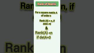 Linear Algebra Rank Of Matrix