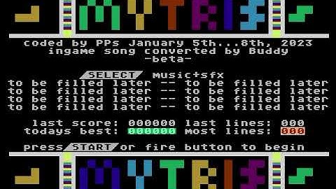 ATARI XL / XE =+ MYTRIS += NEW BETA 2 - 2023