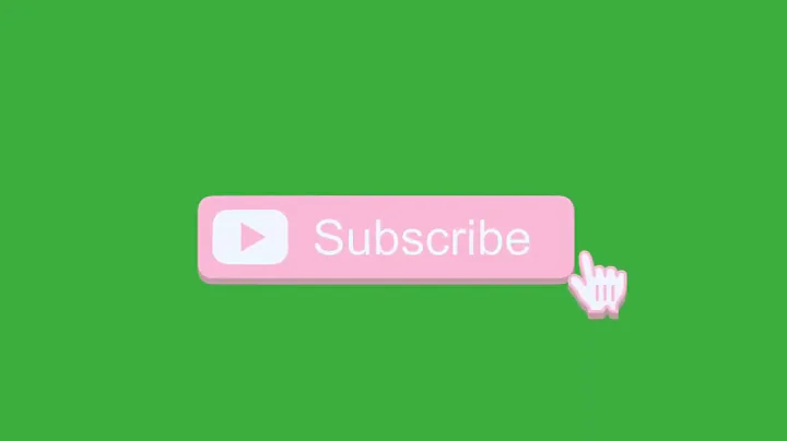 Subscribe Button Pink w  notification bell Green Screen