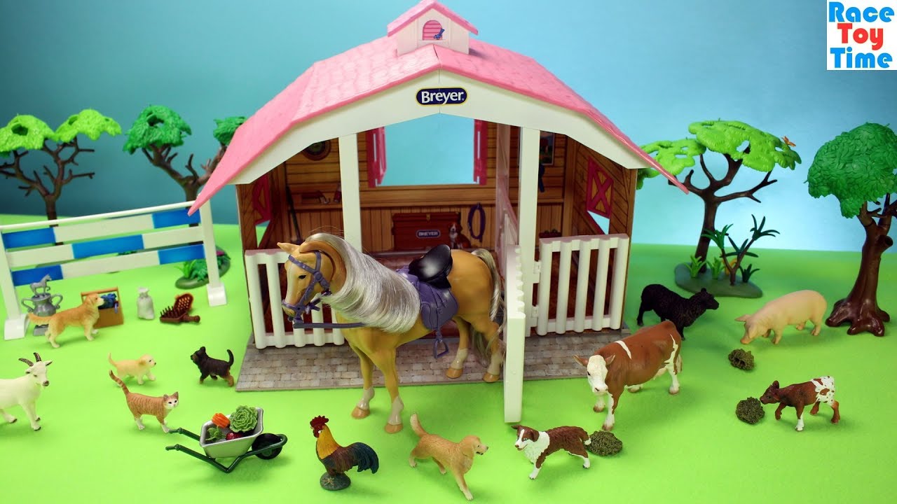 Horse Stable Breyer Playset and Toy Barn Farm Animals ...