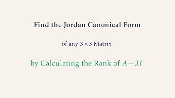 Jordan Canonical Form using Rank and Nullity