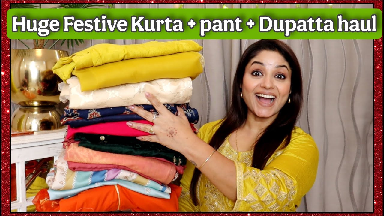 Huge Kurta Pant Haul Festive wear in Budget Flipkart kurta pant Haul shop with Vaishali Mitra 