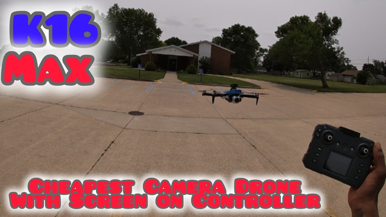 Cheapest Camera Drone with Screen on Controller! K16 Max Drone Unboxing and Review