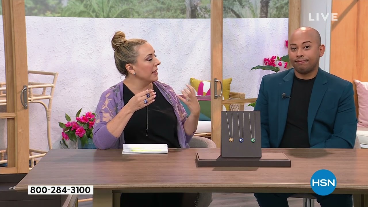 Colleen Lopez DiamondAccented Round Gemstone Necklace