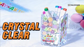 How to CNC Crystal Clear Acrylic (No Melting!) 💎 | DIY Desk Organizer