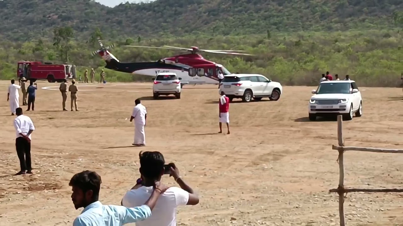 helicopter 🚁 meet up in hanur Chamrajnagara IPS annamalai