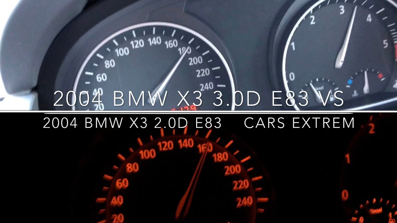 0-210 Km/H Race: 2004 Bmw X3 3.0D E83 Vs 2004 Bmw X3 2.0D E83 - Youtube