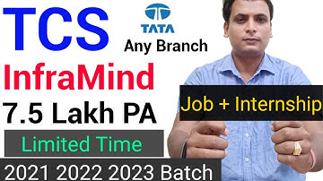 TCS inframind 2020 | Freshers hiring | Internship | jobs | TCS hiring 2021 2022 2023 batch