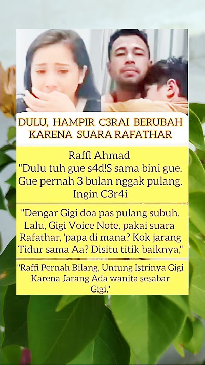 DULU, HAMPIR C3RAI BERUBAH KARENA SUARA RAFATHAR #fyp