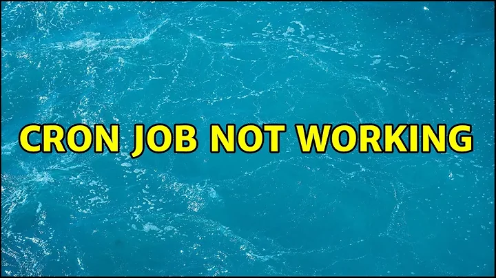 Ubuntu: Cron job not working