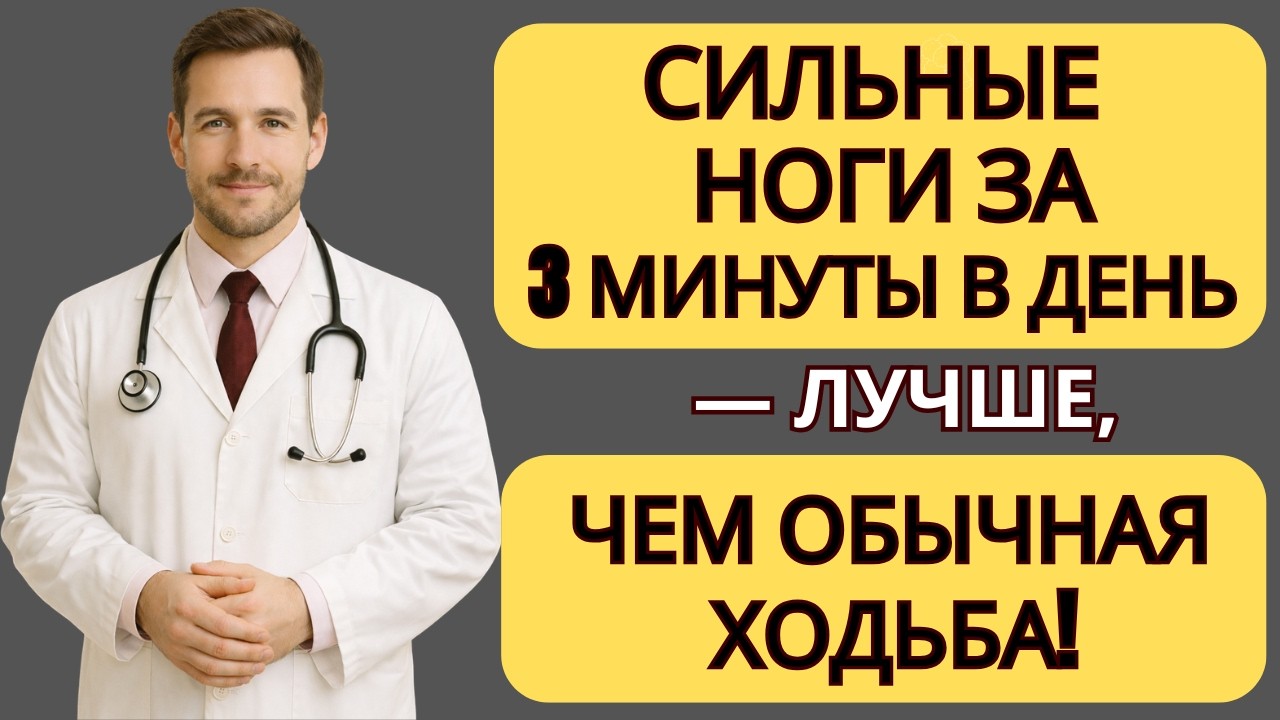 Сильные ноги за 3 минуты в день — упражнение, которое работает лучше ходьбы! |Здоровье без спешки