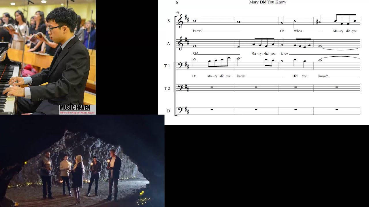 Mary, Did you Know? Pentatonix Choral Sheet Music(5-Part: SATTB