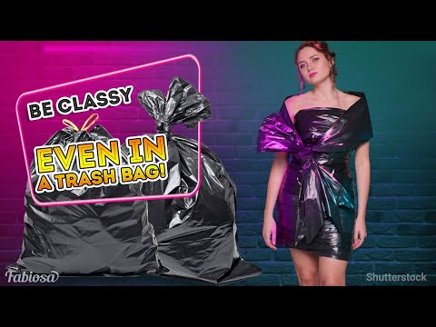 Make gorgeous trash bag clothes | DIY dress from trash bag