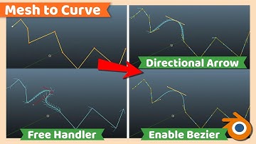 Mesh to Curve ( Enable Bezier , Directional Arrow , Sharp Corner ) | Blender Tutorial