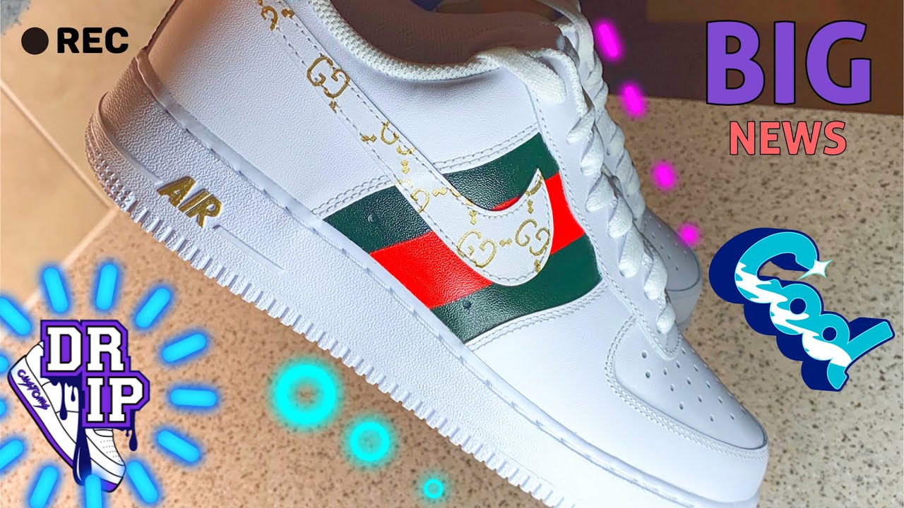 CUSTOM GUCCI 🇮🇹 NIKE AIR FORCE 1 🎨 || ( Relaxing ) - BBLESS - - YouTube