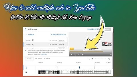YouTube ke Video Me Multiple Ads Kaise Lagaye |  How to Add Multiple Ads in YouTube Video | mid roll