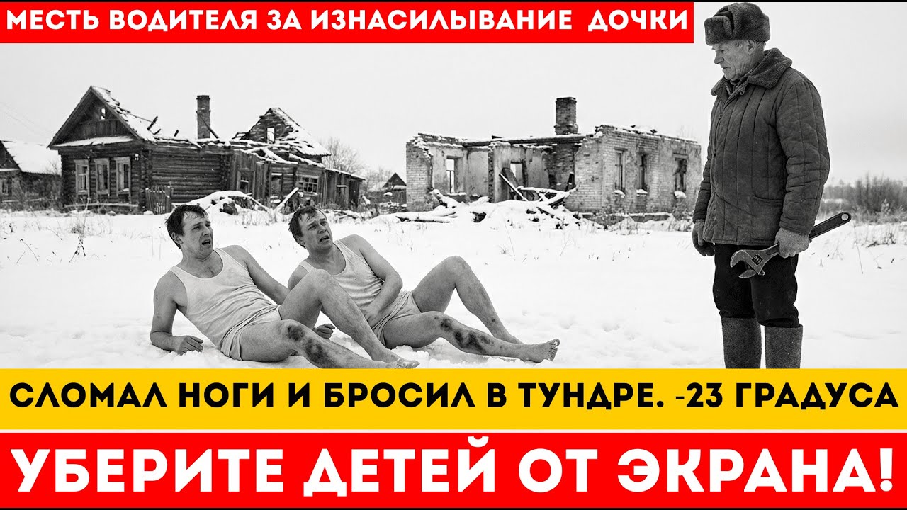 СЛОМАЛ НОГИ И ВЫКИНУЛ В ТУНДРУ -23 ГРАДУСА. МЕСТЬ ВОДИТЕЛЯ ЗА ДОЧКУ. НАКАЗАЛ УРОДОВ